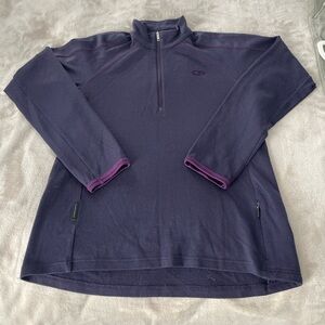 Icebreaker Sport Merino Wool Top - Deep purple - slim fit